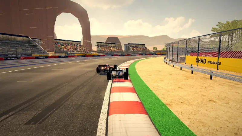 Chasing through a corner in Chad: Chad racing game screenshot