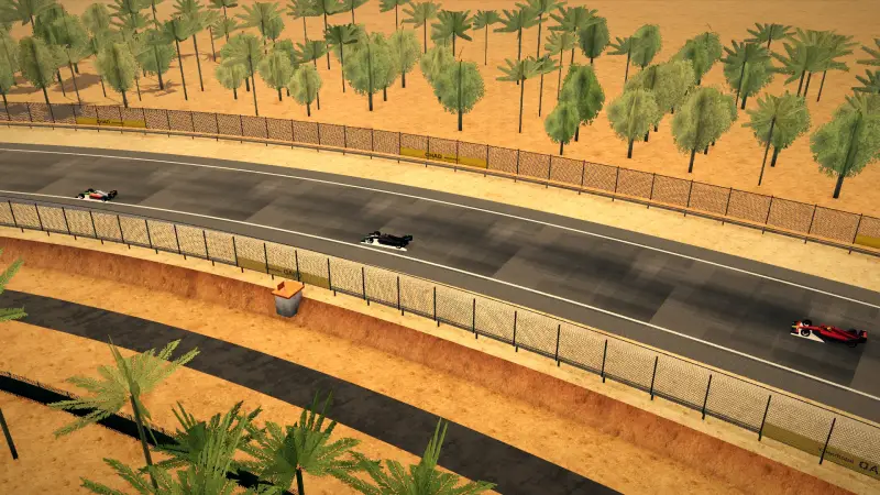 The helicopter over the Chad circuit: Chad racing game screenshot