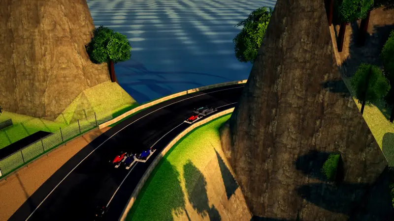 The helicopter over the Chile circuit: Chile racing game screenshot