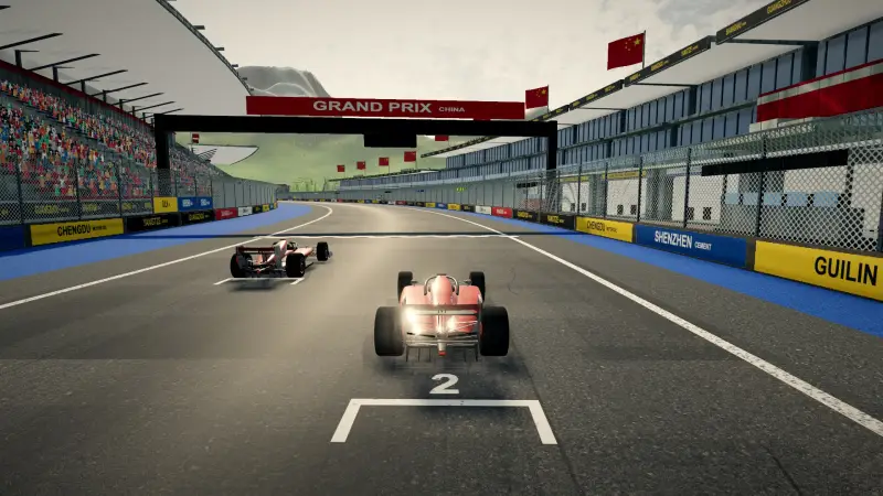 On the grid for the Chinese Grand Prix: China racing game screenshot