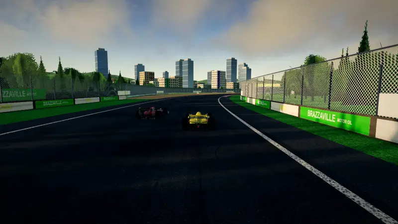 Chasing through a corner in Congo: Congo racing game screenshot
