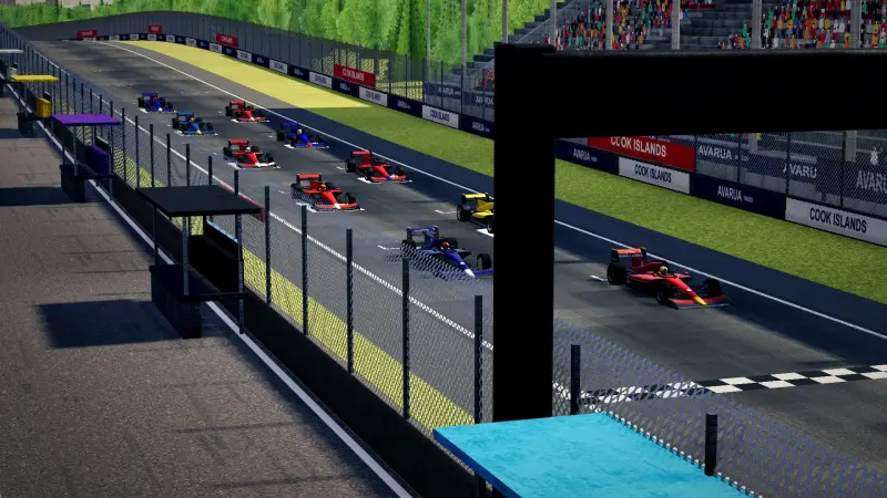 On the grid for the Grand Prix of Cook Islands: Cook Islands racing game screenshot