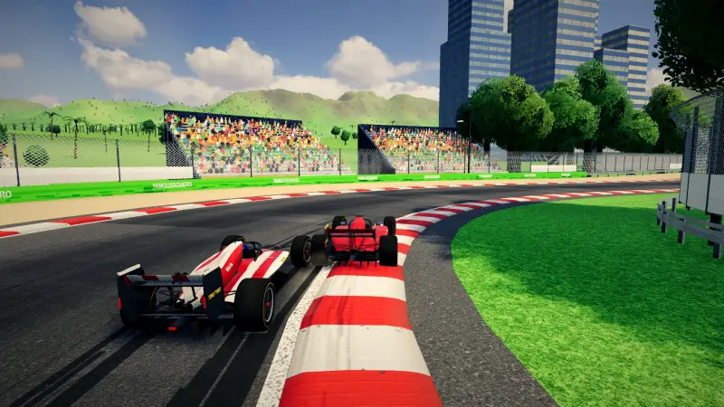 Chasing through a corner in Côte d'Ivoire: Côte d'Ivoire racing game screenshot