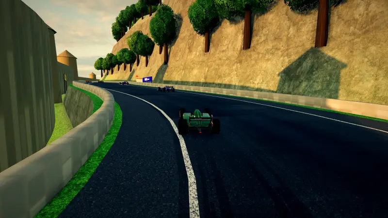 Chasing through a corner in Croatia: Croatia racing game screenshot