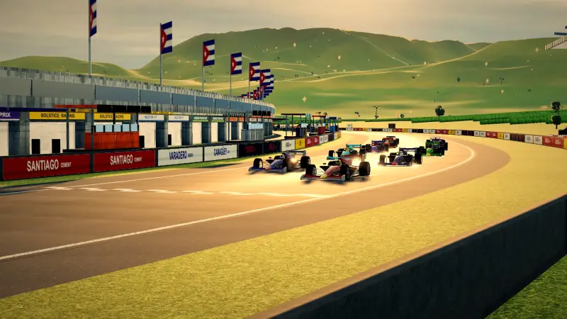 On the grid for the Cuban Grand Prix: Cuba racing game screenshot