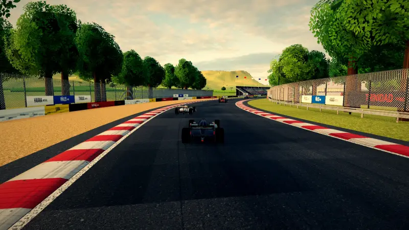 Chasing through a corner in Cuba: Cuba racing game screenshot