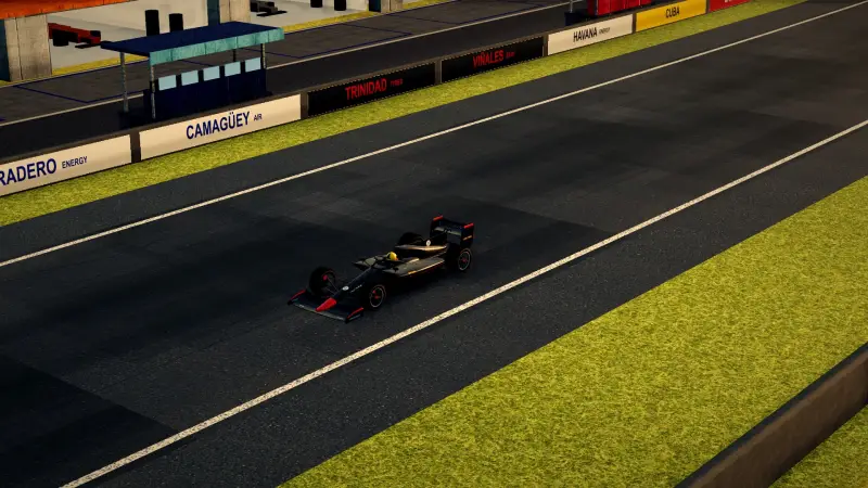 Craning over the Cuba track: Cuba racing game screenshot