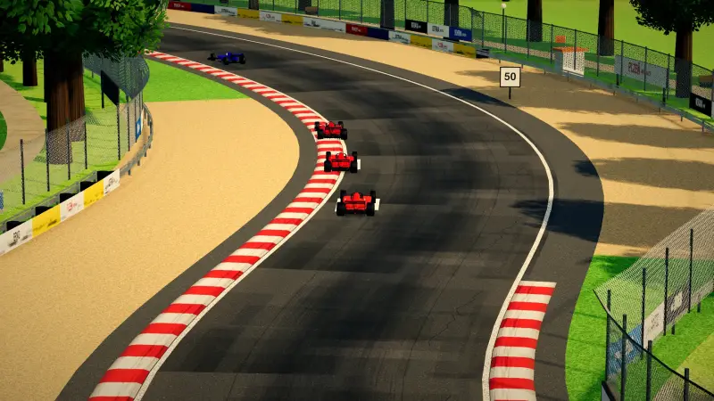 Craning over the Czechia track: Czechia racing game screenshot