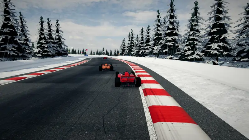 Chasing through a corner in Denmark: Denmark racing game screenshot