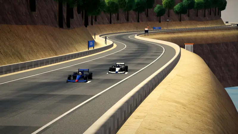 Trackside at the Djibouti circuit: Djibouti racing game screenshot