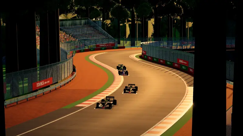 Craning over the Dominica track: Dominica racing game screenshot