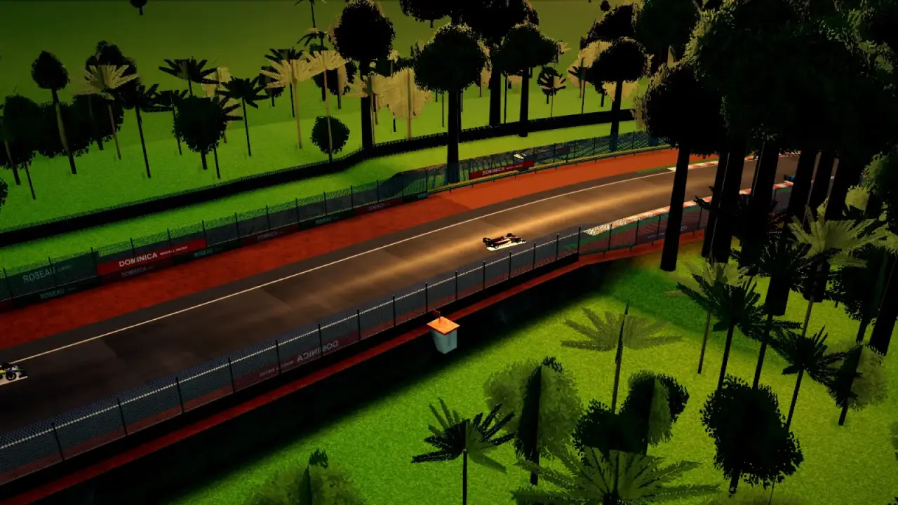 The helicopter over the Dominica circuit: the Dominica racing game