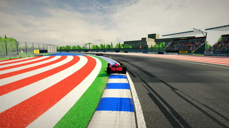 Chasing through a corner in the Dominican Republic: Dominican Republic racing game screenshot