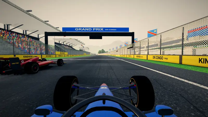 On the grid for the Grand Prix of DR Congo: DR Congo racing game screenshot