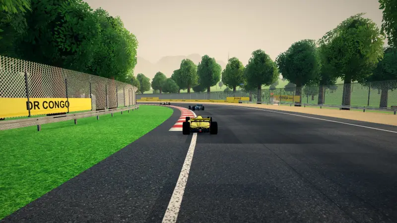 Chasing through a corner in DR Congo: DR Congo racing game screenshot