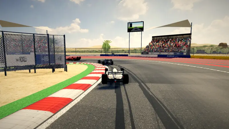 Chasing through a corner in Egypt: Egypt racing game screenshot