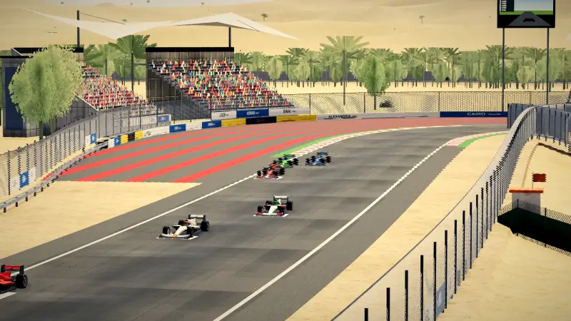Craning over the Egypt track: Egypt racing game screenshot