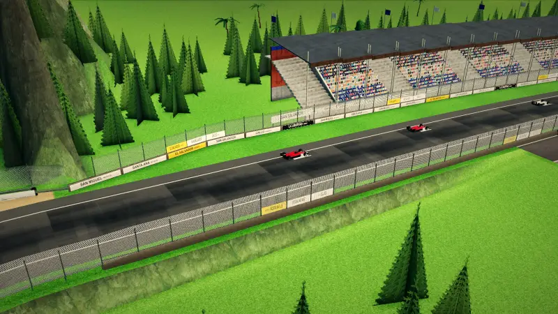 The helicopter over the El Salvador circuit: El Salvador racing game screenshot