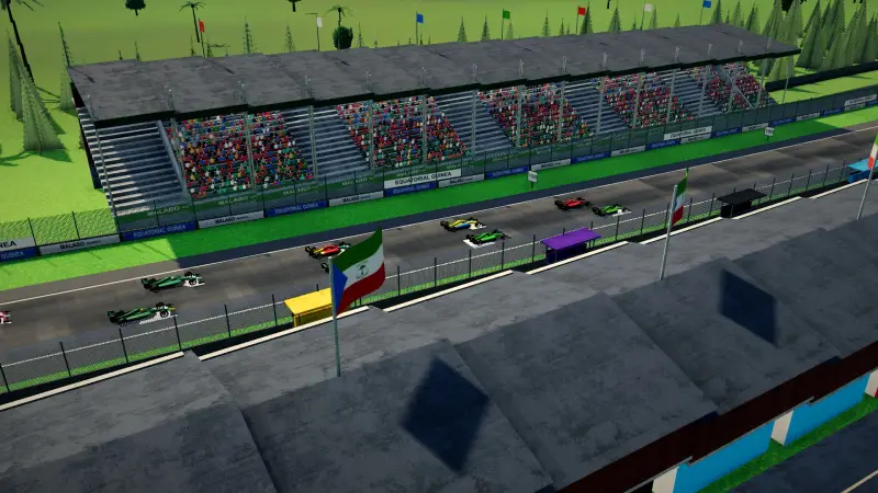 The helicopter over the Equatorial Guinea circuit: Equatorial Guinea racing game screenshot