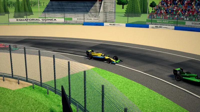 Trackside at the Equatorial Guinea circuit: Equatorial Guinea racing game screenshot