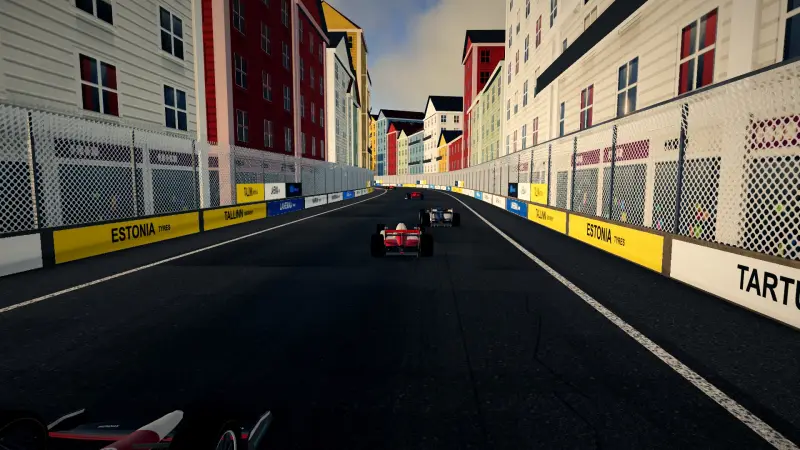 Chasing through a corner in Estonia: Estonia racing game screenshot