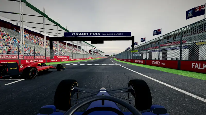 On the grid for the Grand Prix of Falkland Islands: Falkland Islands racing game screenshot