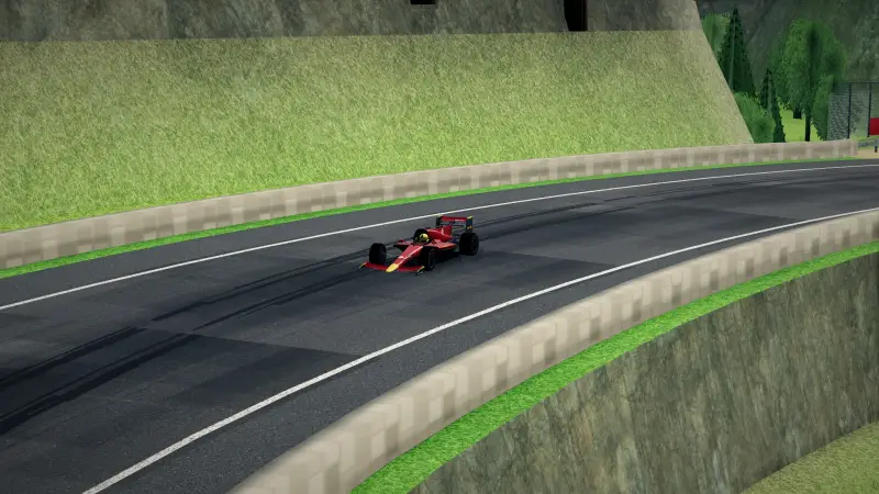 The climb to the hairpin, Falkland Islands: Falkland Islands racing game screenshot