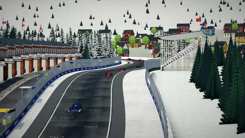 Down the plunge, Faroe Islands: Faroe Islands racing game screenshot