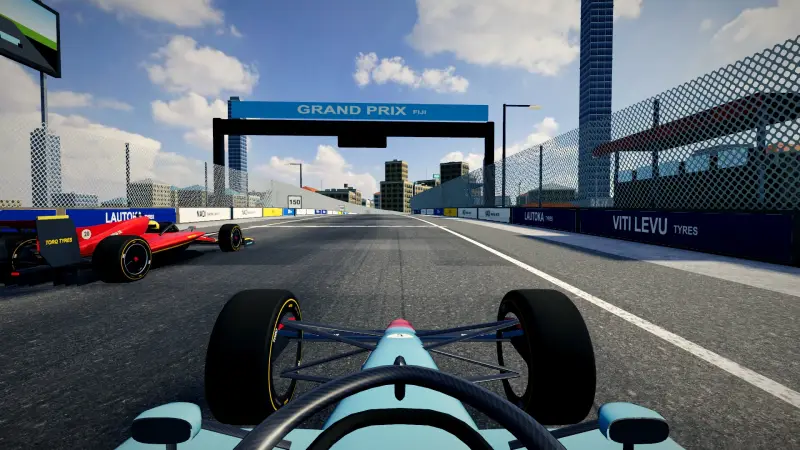 On the grid for the Fijian Grand Prix: Fiji racing game screenshot