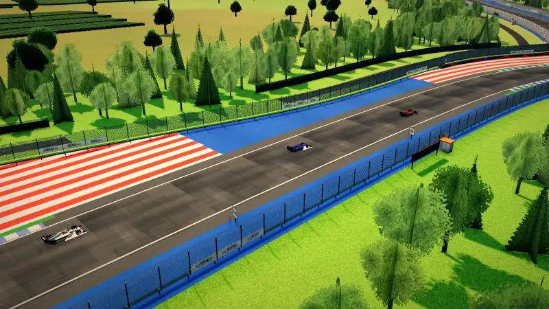 The helicopter over the France circuit: France racing game screenshot
