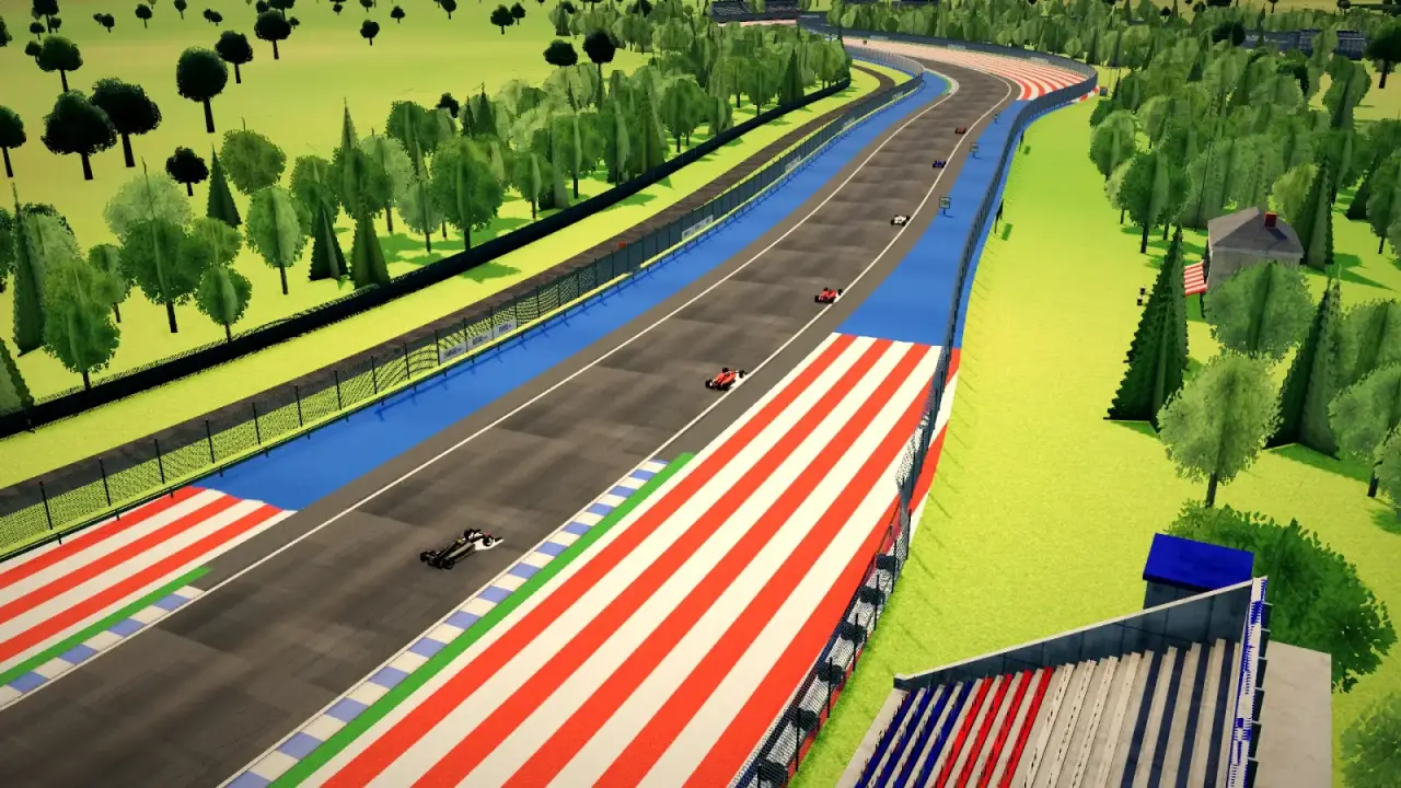 The helicopter over the France circuit: the France racing game