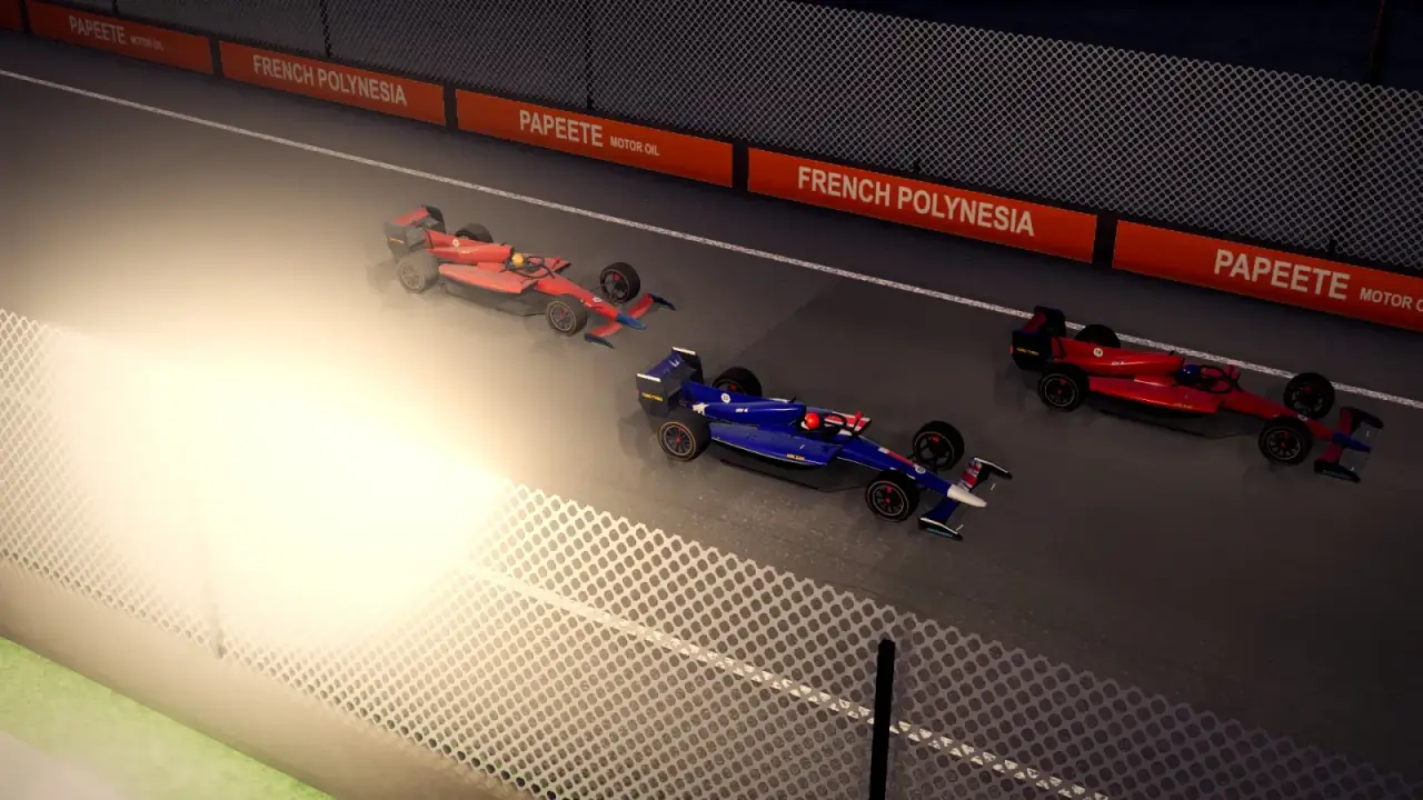 Craning over the French Polynesia track: the French Polynesia racing game