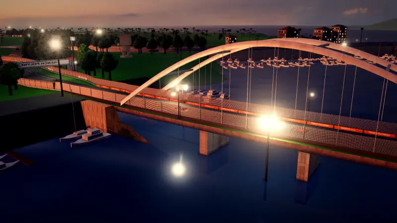 Across the bridge, French Polynesia: French Polynesia racing game screenshot