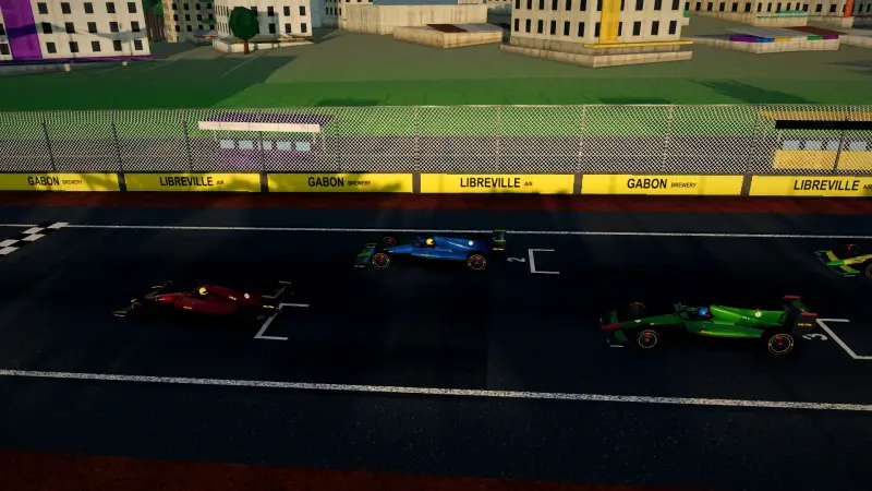 On the grid for the Grand Prix of Gabon: Gabon racing game screenshot