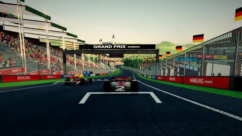 On the grid for the German Grand Prix: Germany racing game screenshot