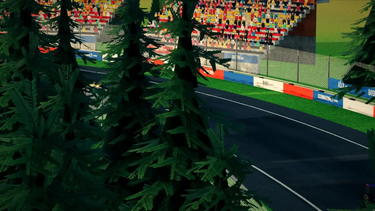 Craning over the Germany track: the Germany racing game