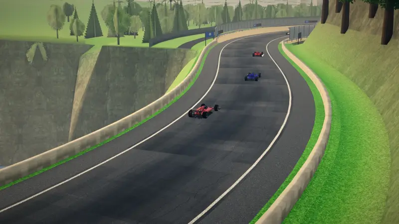 Craning over the Ghana track: Ghana racing game screenshot