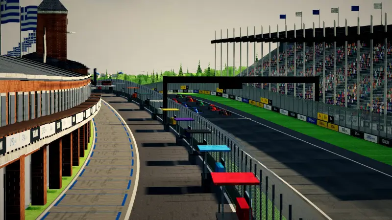 On the grid for the Greek Grand Prix: Greece racing game screenshot