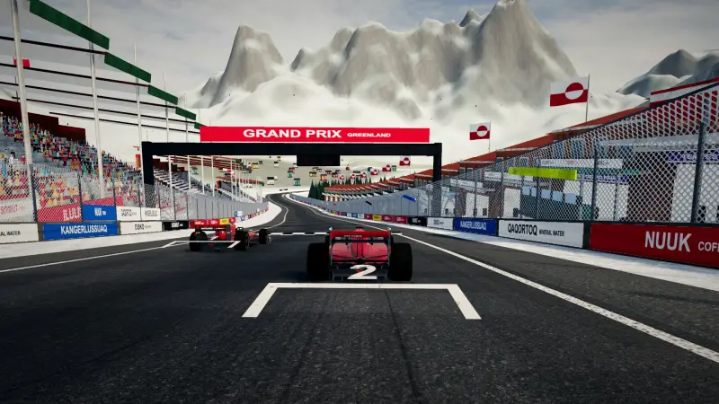 On the grid for the Greenland Grand Prix: Greenland racing game screenshot