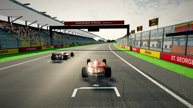 On the grid for the Grand Prix of Grenada: Grenada racing game screenshot
