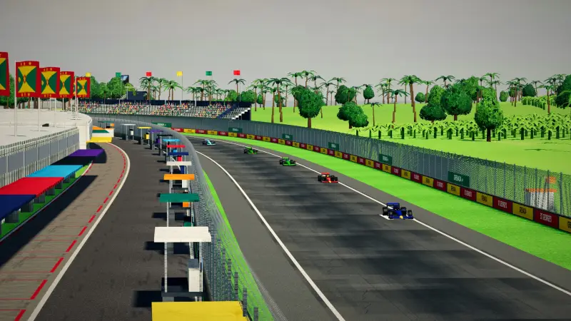 Trackside at the Grenada circuit: Grenada racing game screenshot