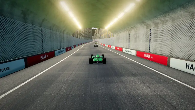 Out of the tunnel, Guam: Guam racing game screenshot