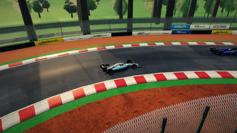 Trackside at the Guatemala circuit: Guatemala racing game screenshot
