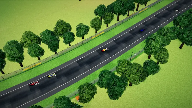 The helicopter over the Guernsey circuit: Guernsey racing game screenshot