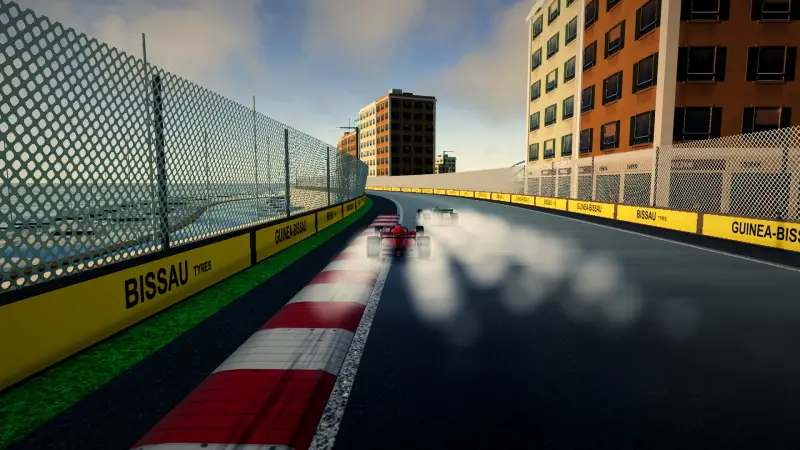 Chasing through a corner in Guinea-Bissau: Guinea-Bissau racing game screenshot
