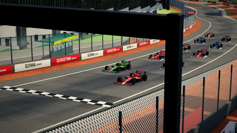 On the grid for the Grand Prix of Guyana: Guyana racing game screenshot
