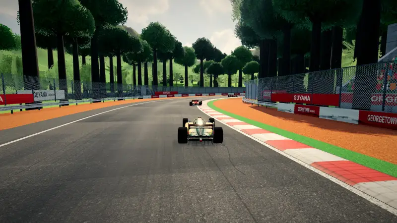 Chasing through a corner in Guyana: Guyana racing game screenshot