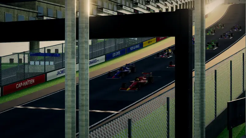 On the grid for the Haitian Grand Prix: Haiti racing game screenshot