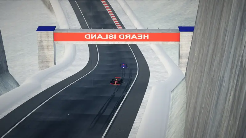 Compression into the crest, Heard Island: Heard Island racing game screenshot