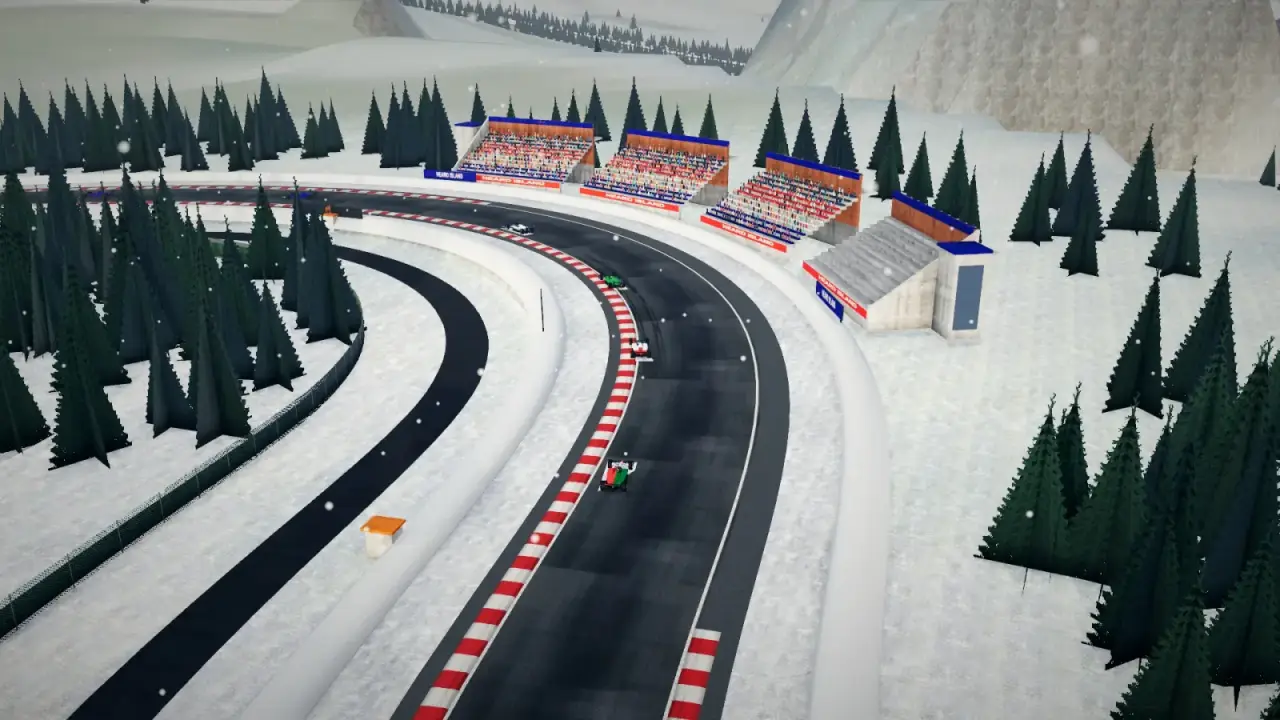 The helicopter over the Heard Island circuit: the Heard Island racing game